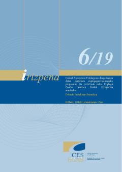 Dictamen 6/19  sobre el Proyecto de Decreto por el que se regulan los programas y servicios relacionados con la empleabilidad de las personas con discapacidad de la CAPV y el Registro Vasco de Centros